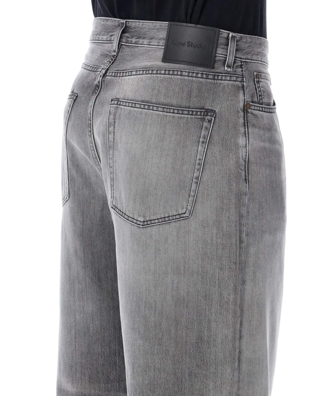 ACNE STUDIOS Серые хлопковые прямые джинсы, фото 3
