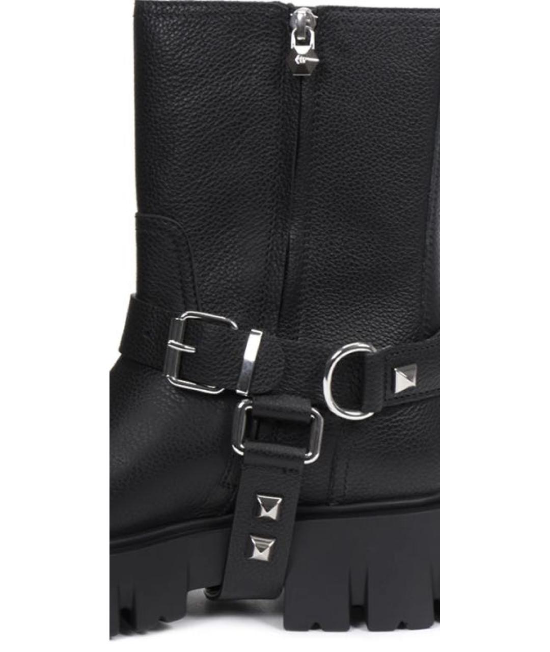 PHILIPP PLEIN Черные кожаные ботинки, фото 7