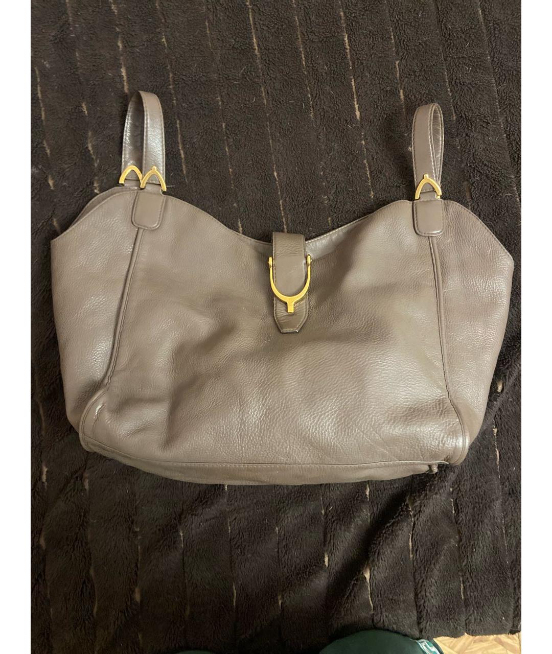 GUCCI Коричневая кожаная сумка тоут, фото 5