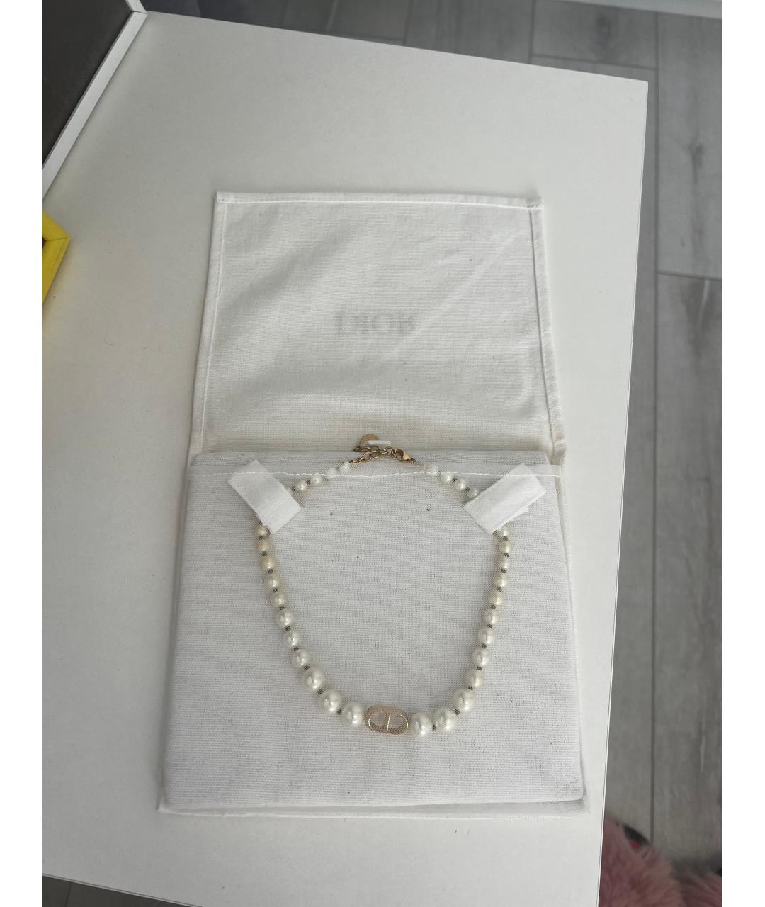 CHRISTIAN DIOR Белое жемчужное колье, фото 2