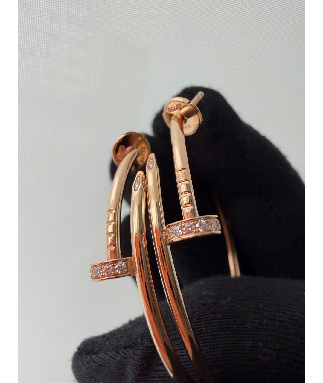 CARTIER Золотые серьги из розового золота, фото 2