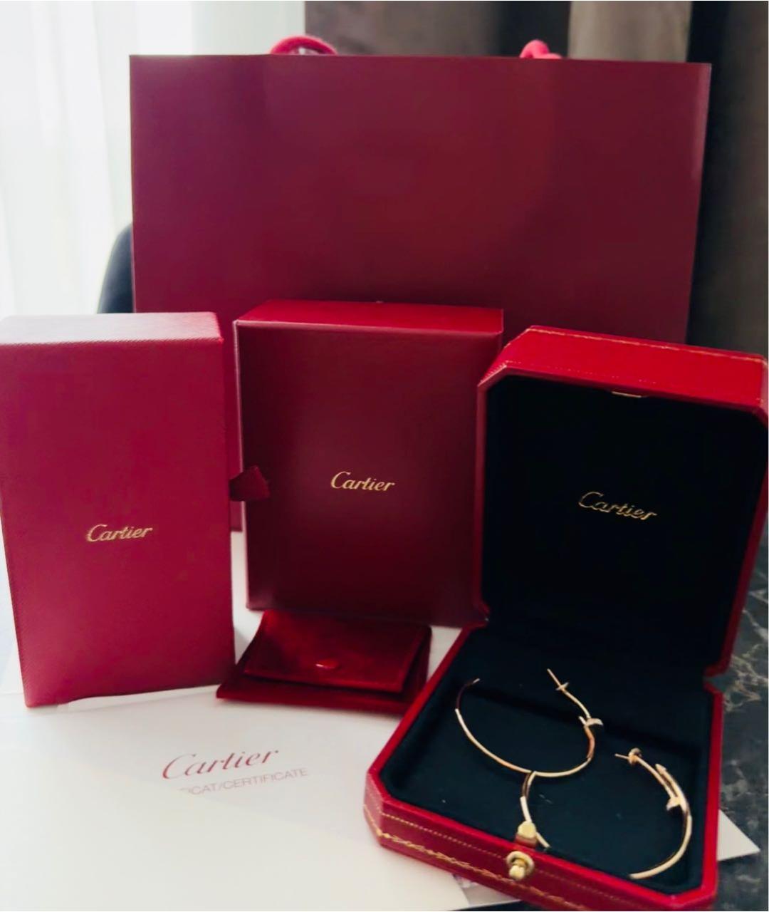 CARTIER Золотые серьги из розового золота, фото 8