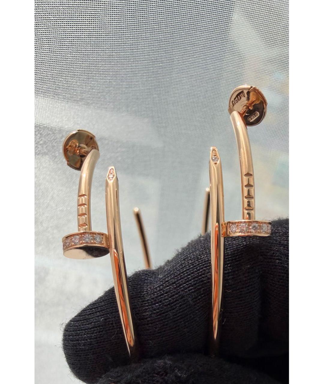 CARTIER Золотые серьги из розового золота, фото 5