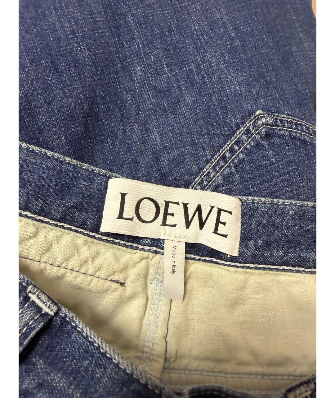 LOEWE Синие хлопковые прямые джинсы, фото 4