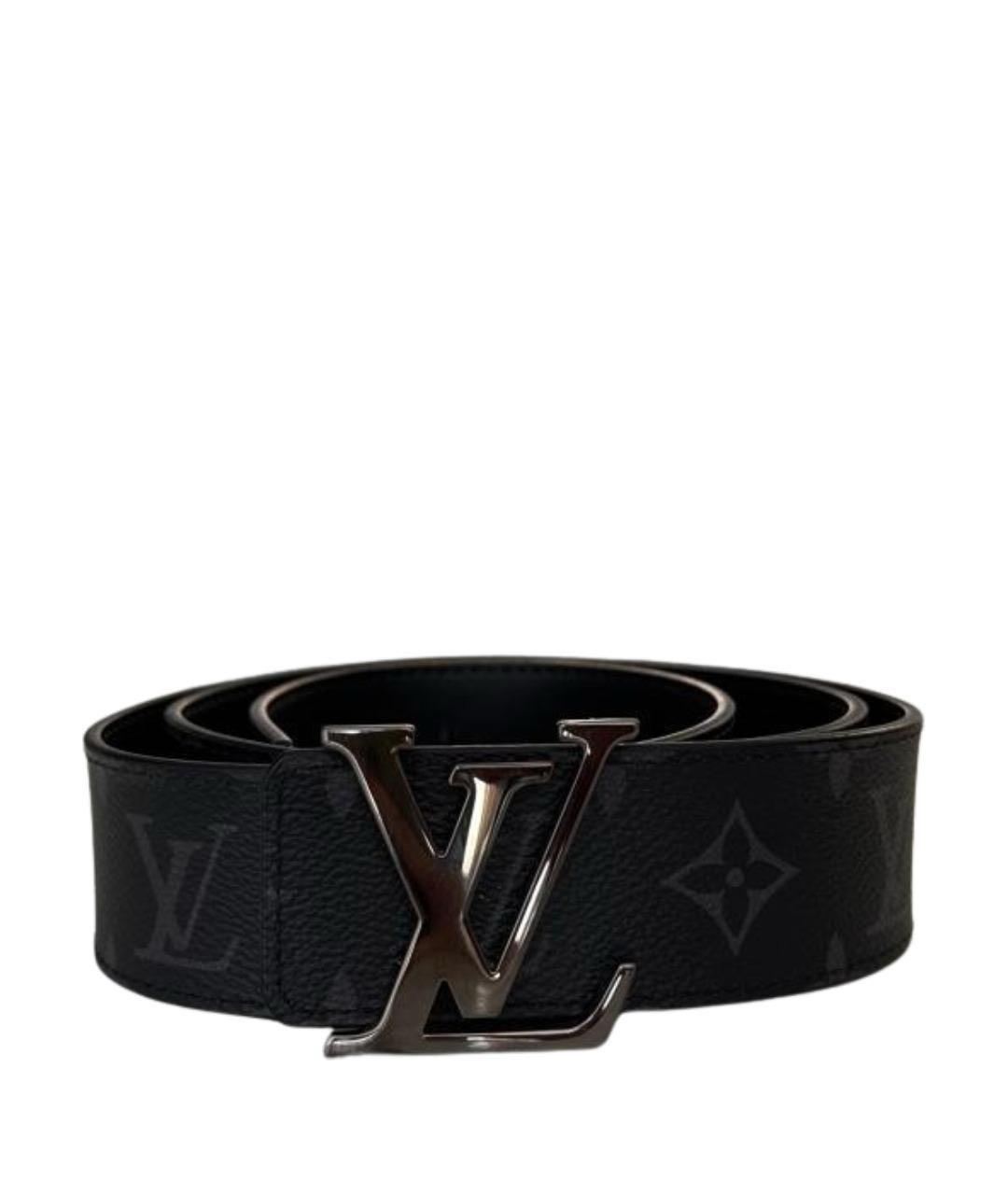 LOUIS VUITTON Черный кожаный ремень, фото 1
