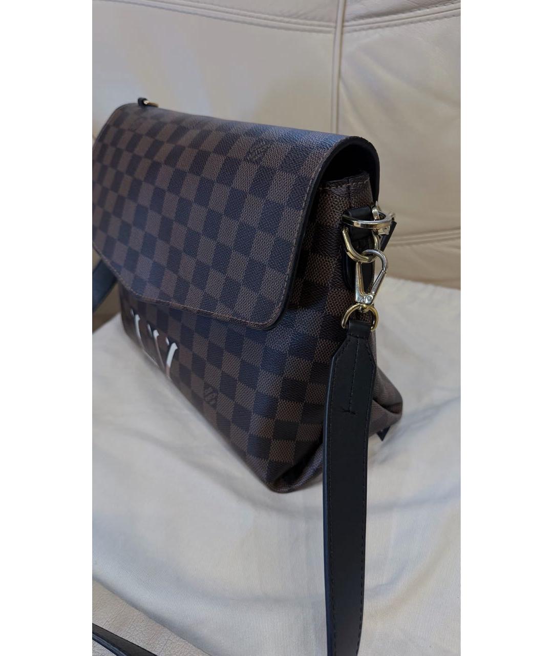 LOUIS VUITTON Коричневая сумка с короткими ручками из канвы, фото 5