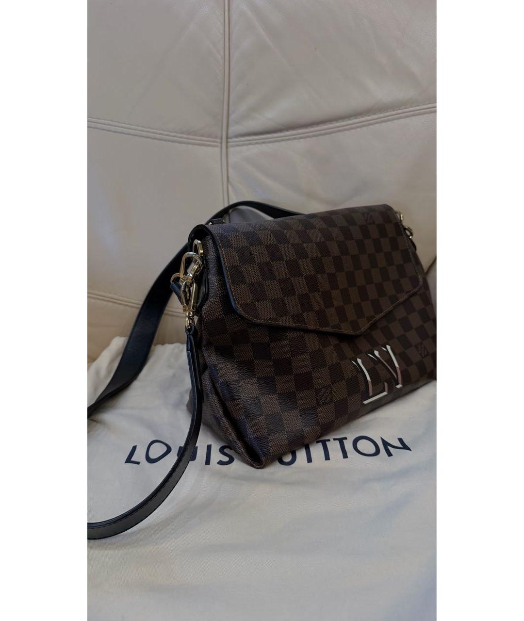 LOUIS VUITTON Коричневая сумка с короткими ручками из канвы, фото 2