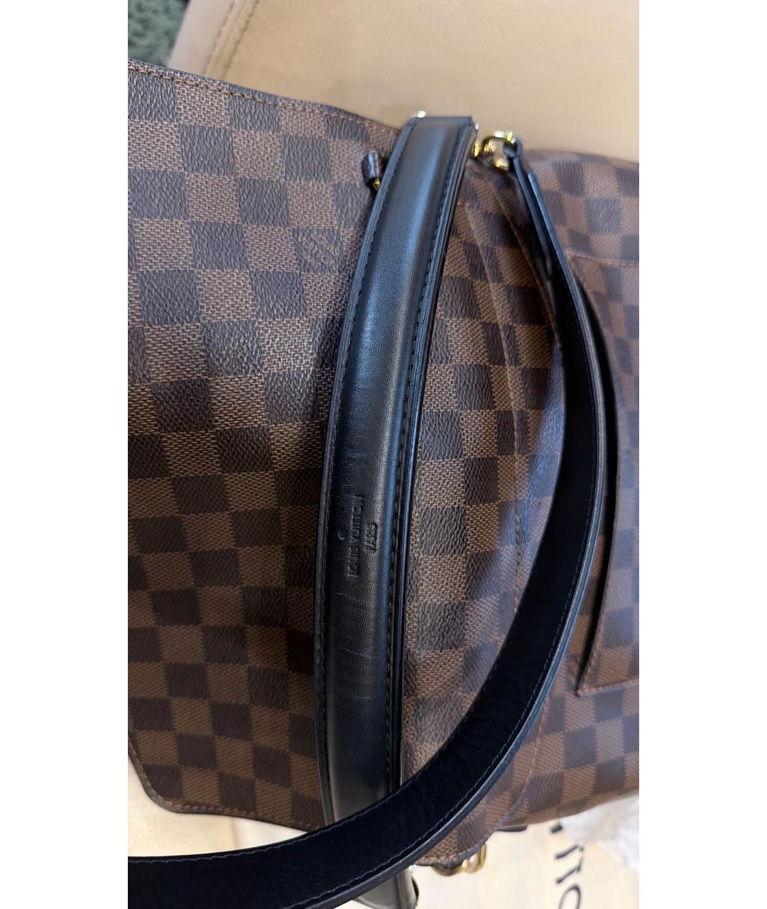 LOUIS VUITTON Коричневая сумка с короткими ручками из канвы, фото 6
