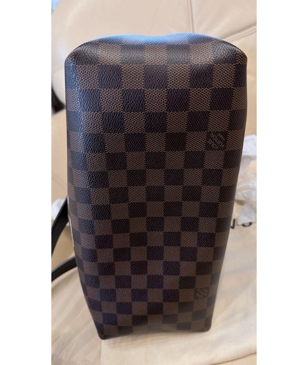 LOUIS VUITTON Коричневая сумка с короткими ручками из канвы, фото 7