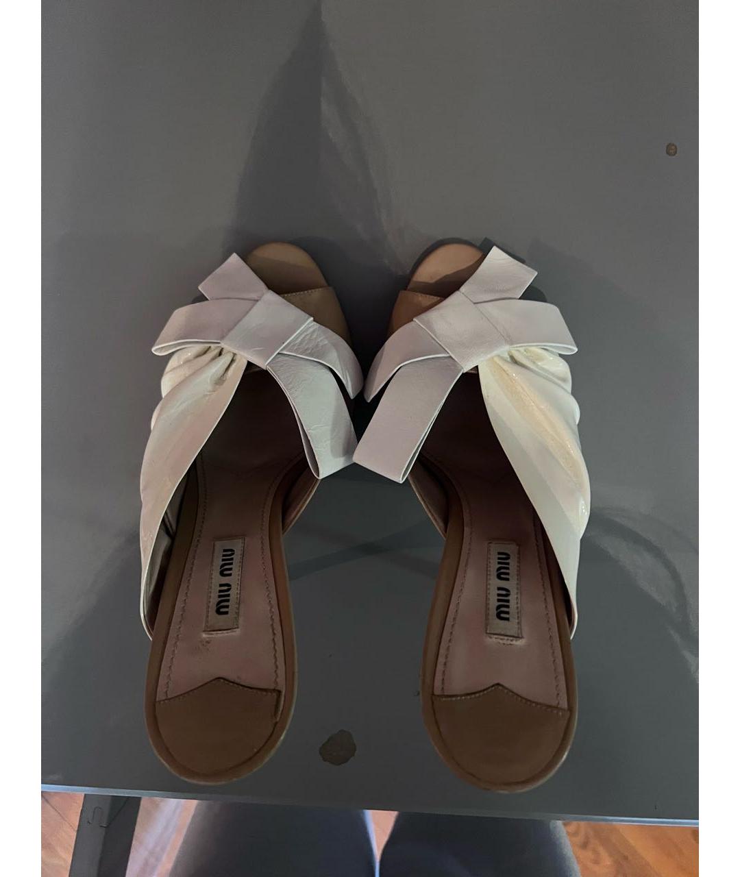 MIU MIU Кожаные мюли, фото 3
