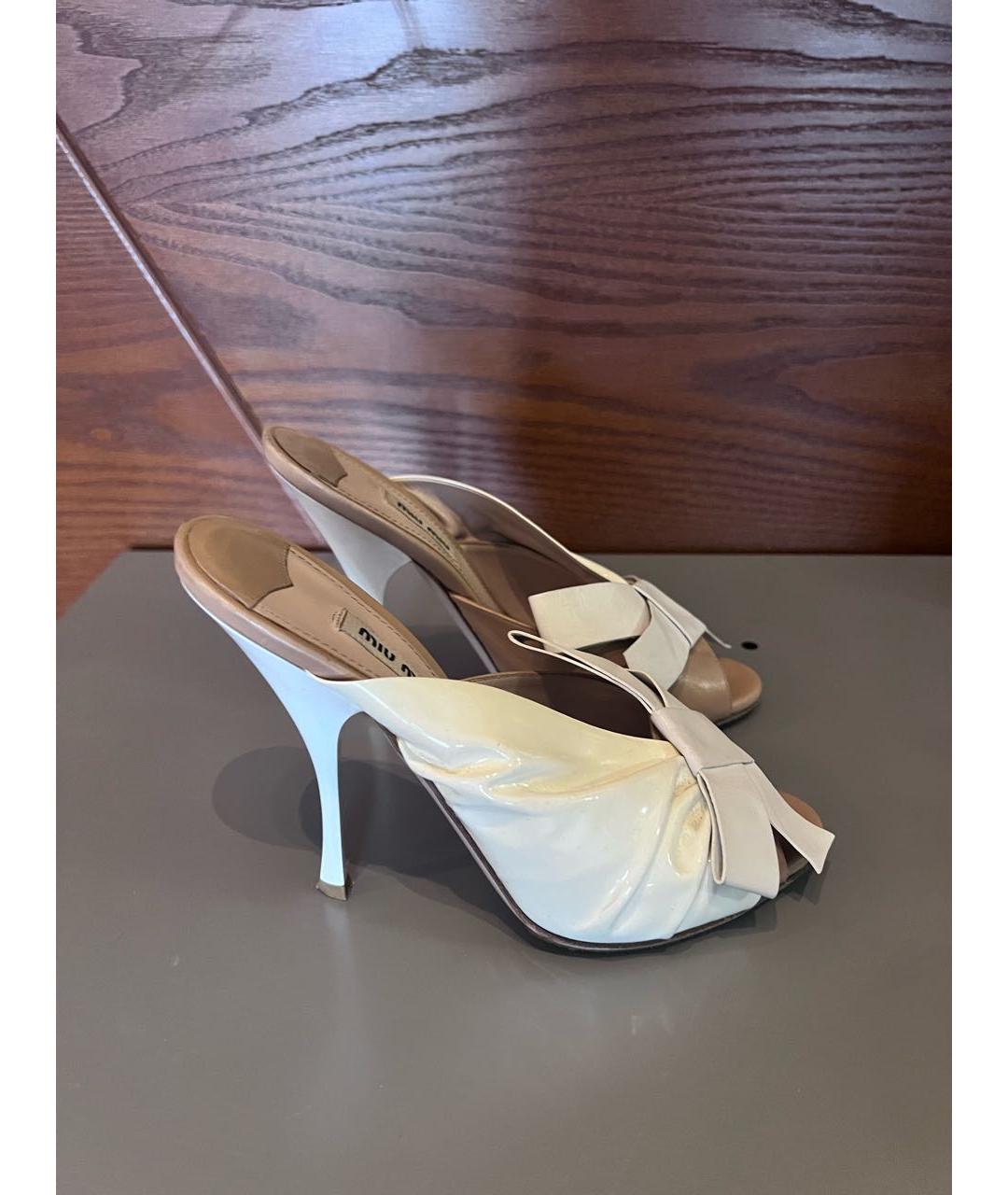 MIU MIU Кожаные мюли, фото 8