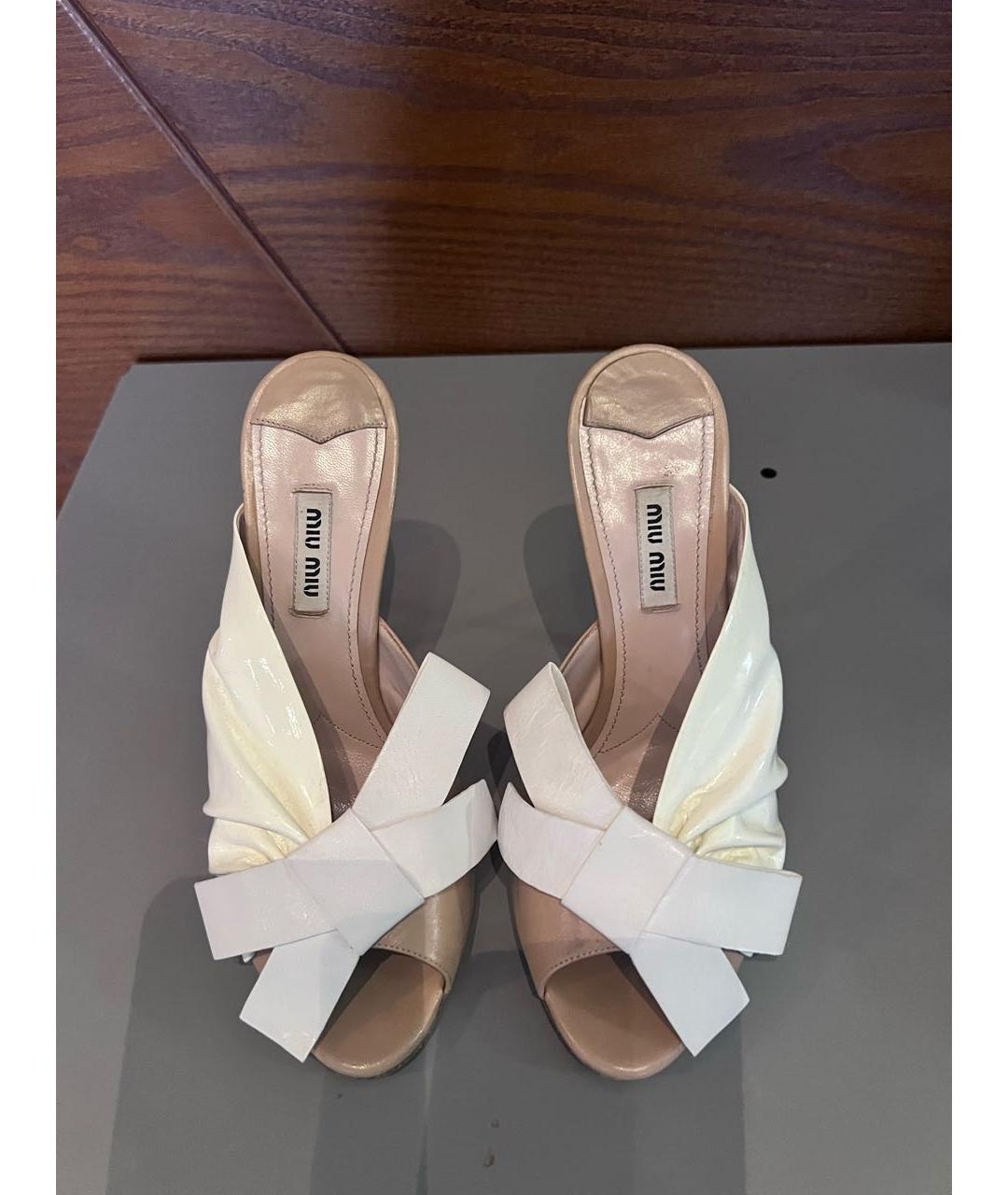 MIU MIU Кожаные мюли, фото 2