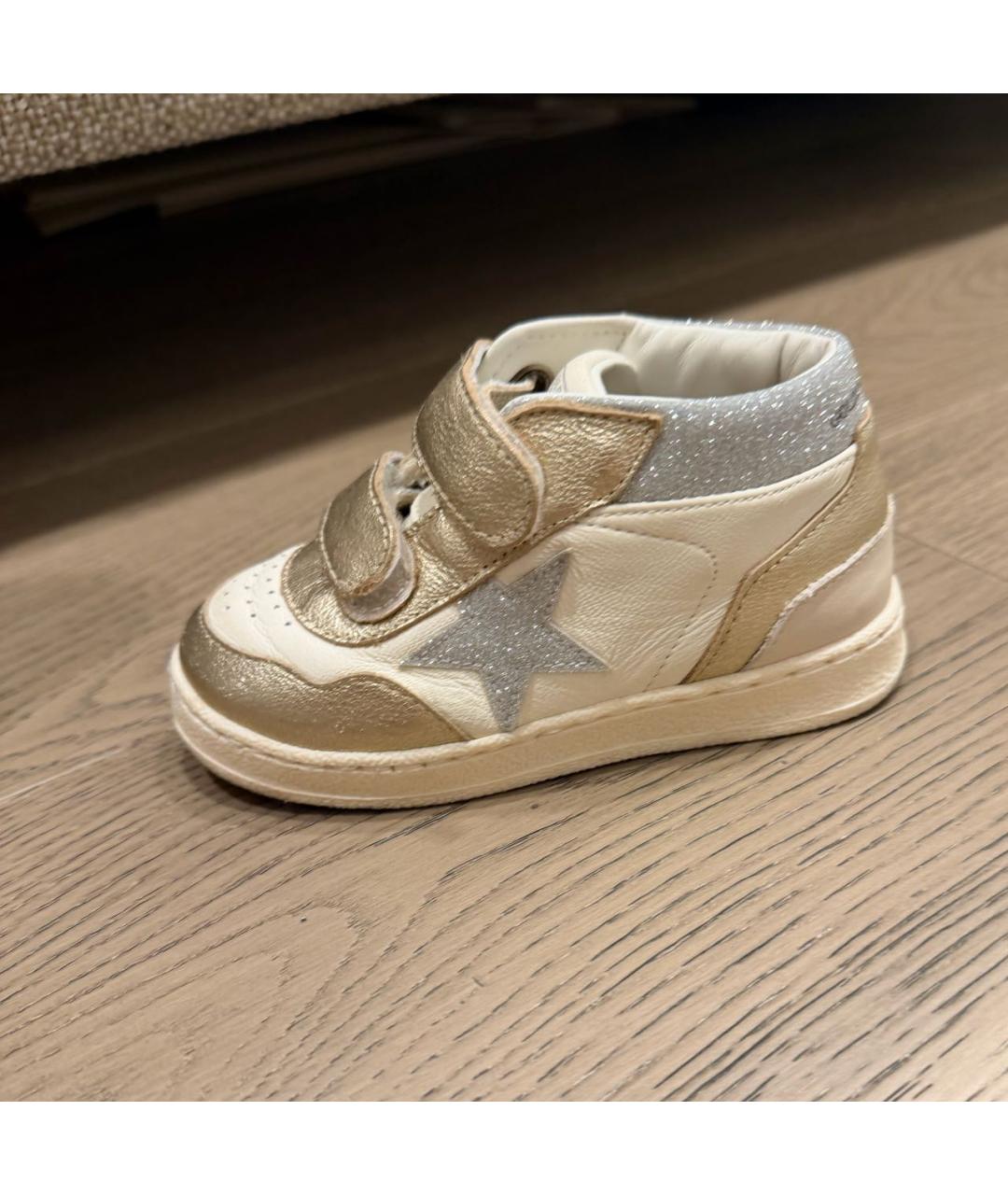 GOLDEN GOOSE Бежевые кожаные кеды, фото 8