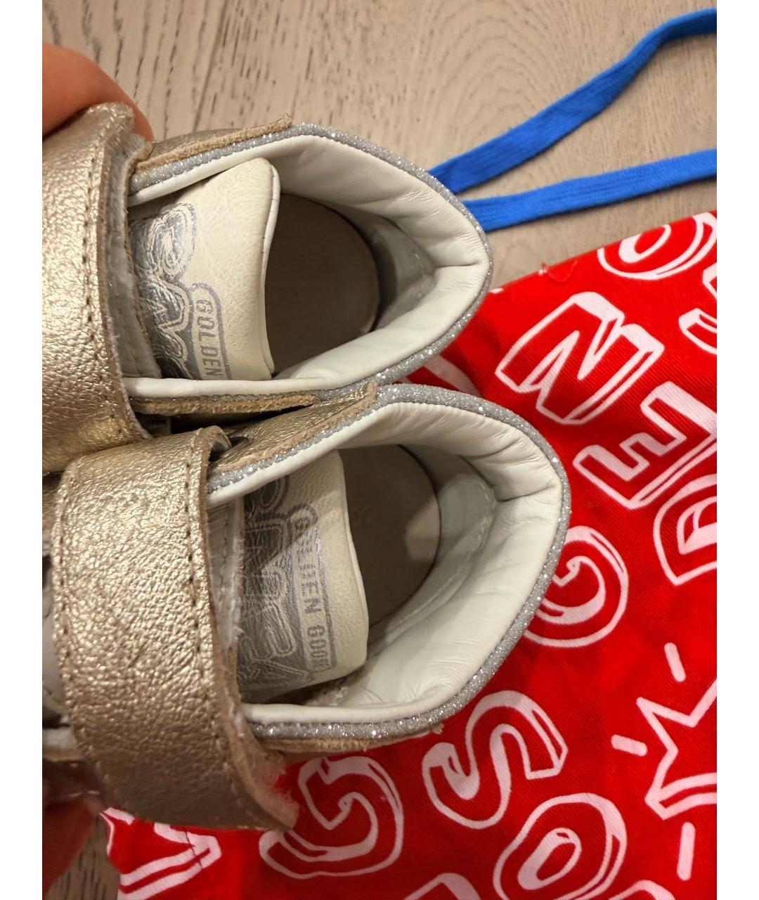 GOLDEN GOOSE Бежевые кожаные кеды, фото 3