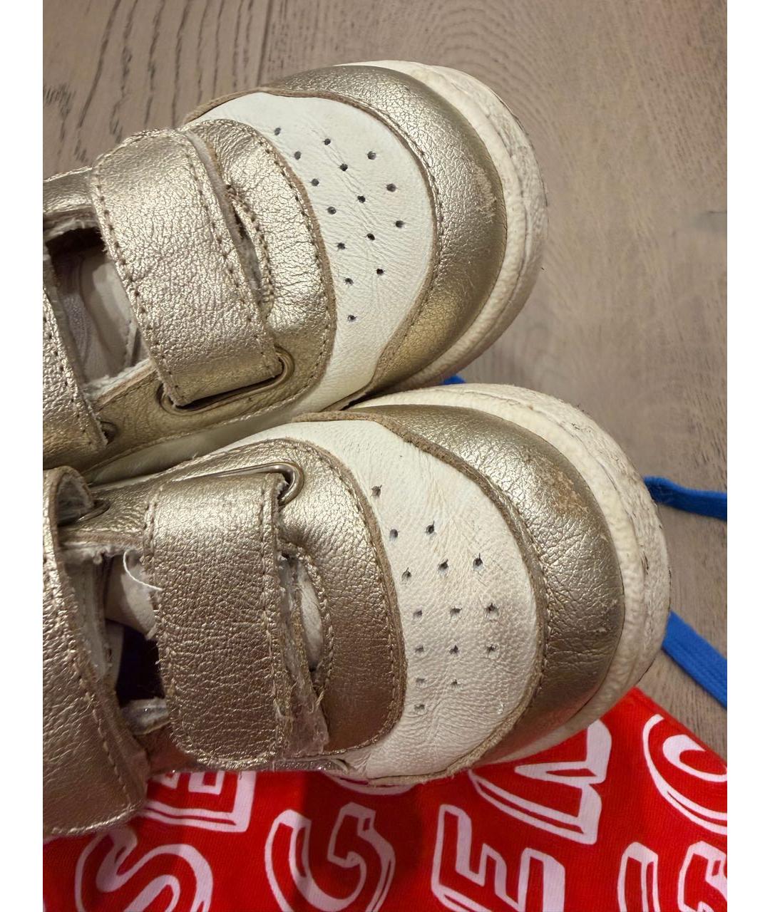 GOLDEN GOOSE Бежевые кожаные кеды, фото 7