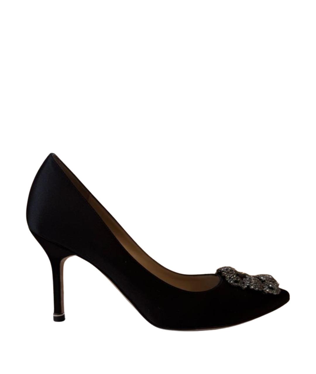 MANOLO BLAHNIK Черные текстильные туфли, фото 1