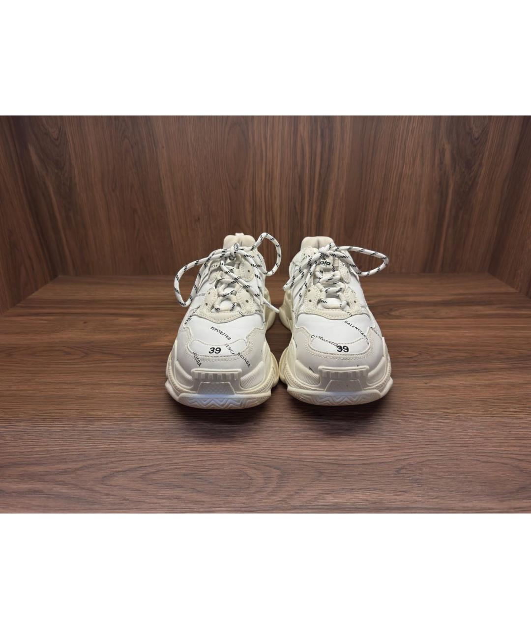 BALENCIAGA Белые текстильные кроссовки, фото 2