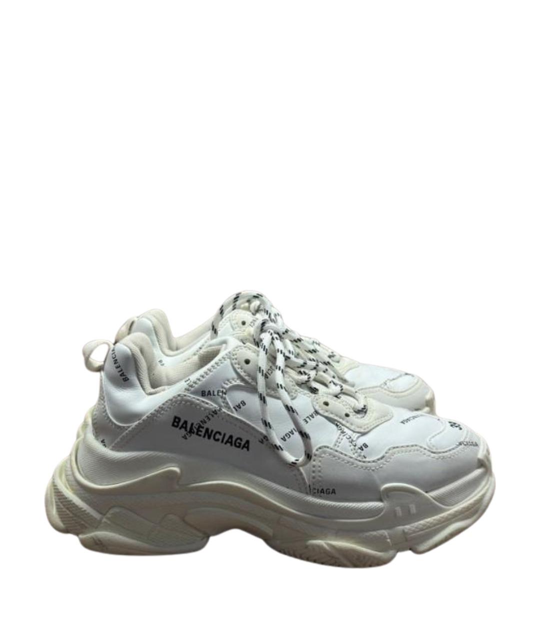 BALENCIAGA Белые текстильные кроссовки, фото 1