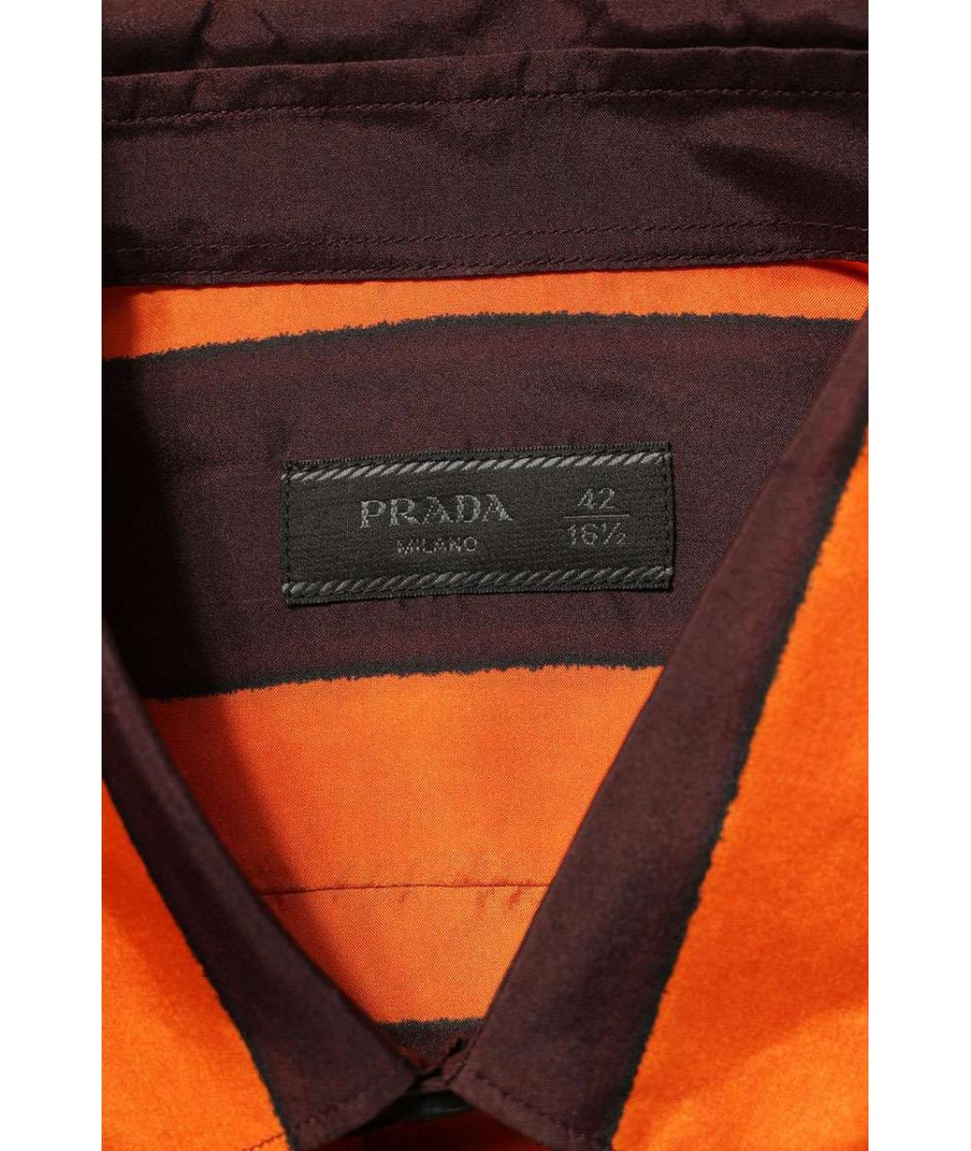 PRADA Оранжевая шелковая кэжуал рубашка, фото 3