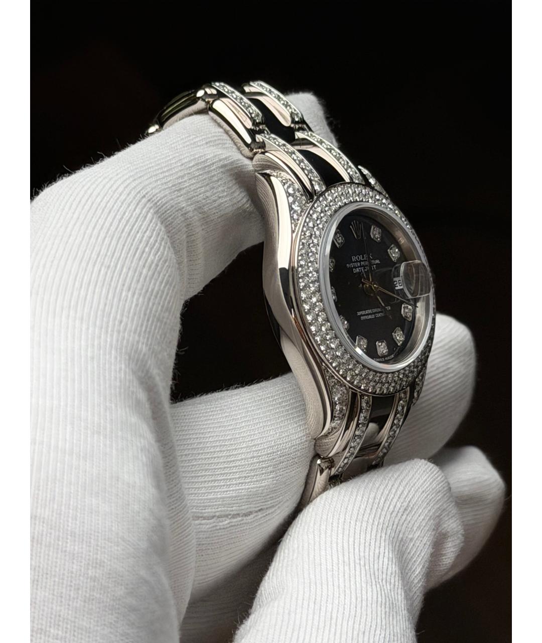 ROLEX Темно-синие часы из белого золота, фото 4