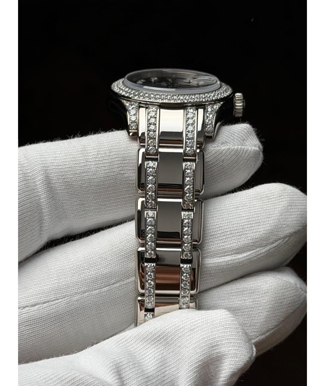 ROLEX Темно-синие часы из белого золота, фото 7
