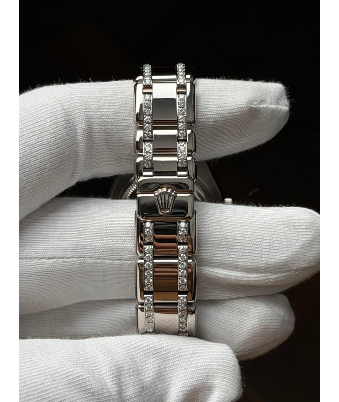 ROLEX Темно-синие часы из белого золота, фото 8