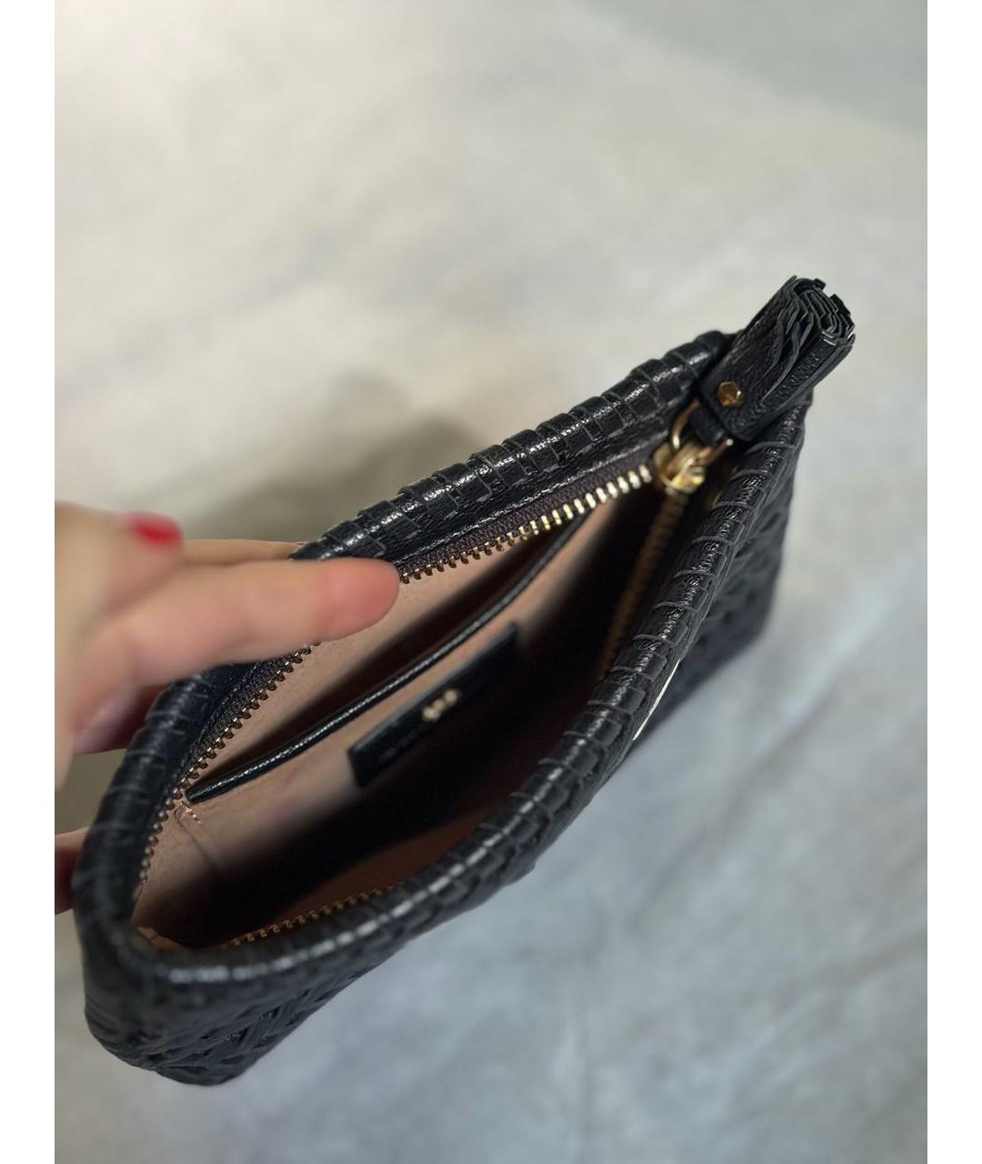 ANYA HINDMARCH Черный кожаный кошелек, фото 4
