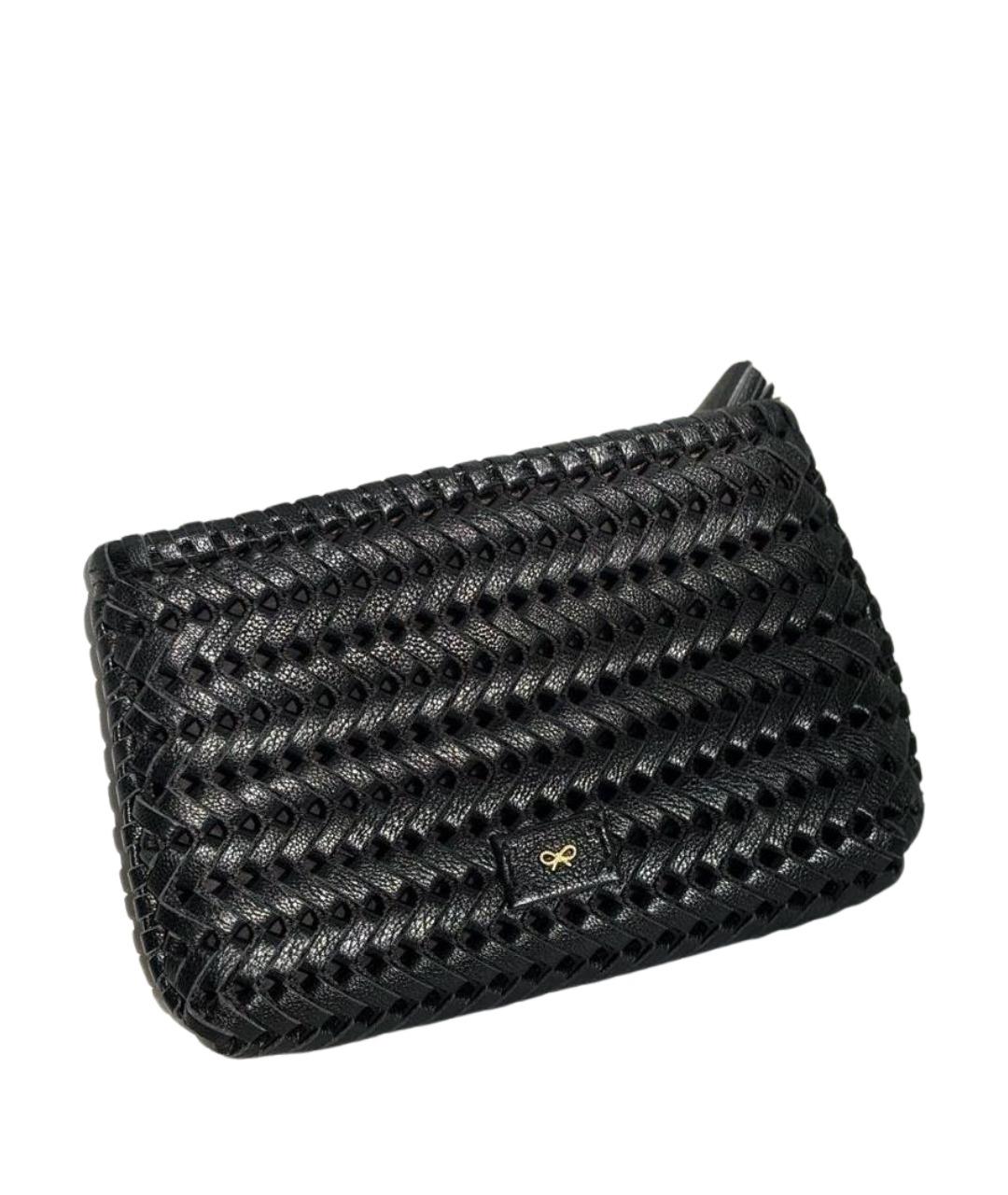 ANYA HINDMARCH Черный кожаный кошелек, фото 1