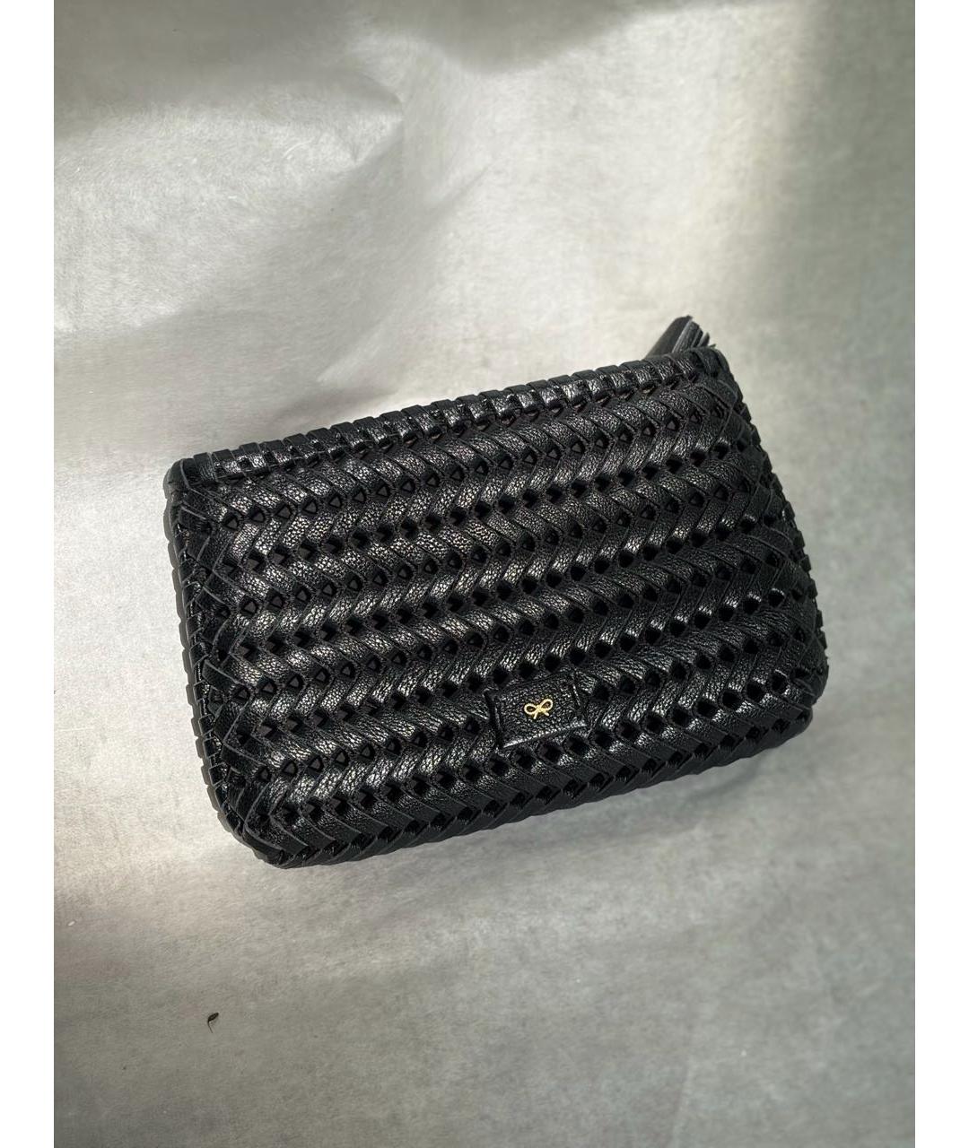 ANYA HINDMARCH Черный кожаный кошелек, фото 7