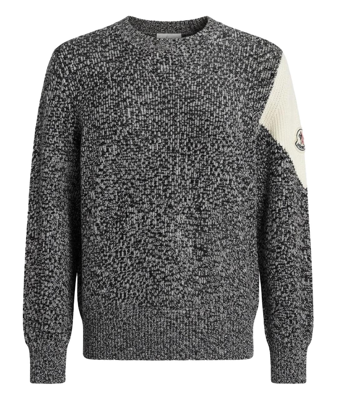 MONCLER Серый шерстяной джемпер / свитер, фото 1
