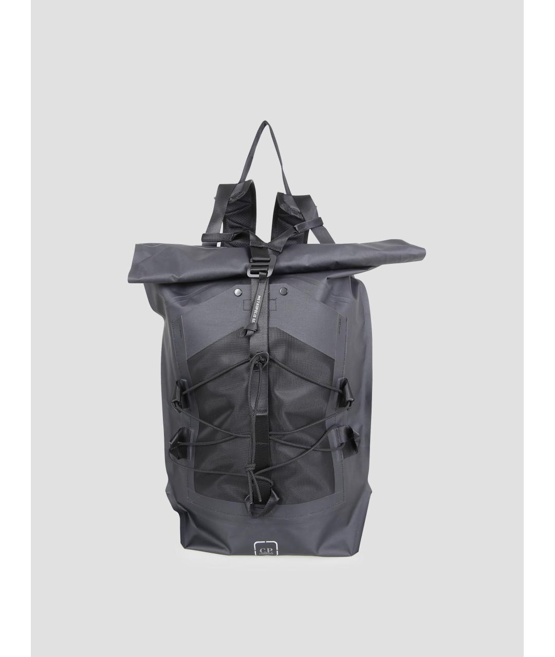 CP COMPANY Антрацитовый нейлоновый рюкзак, фото 4