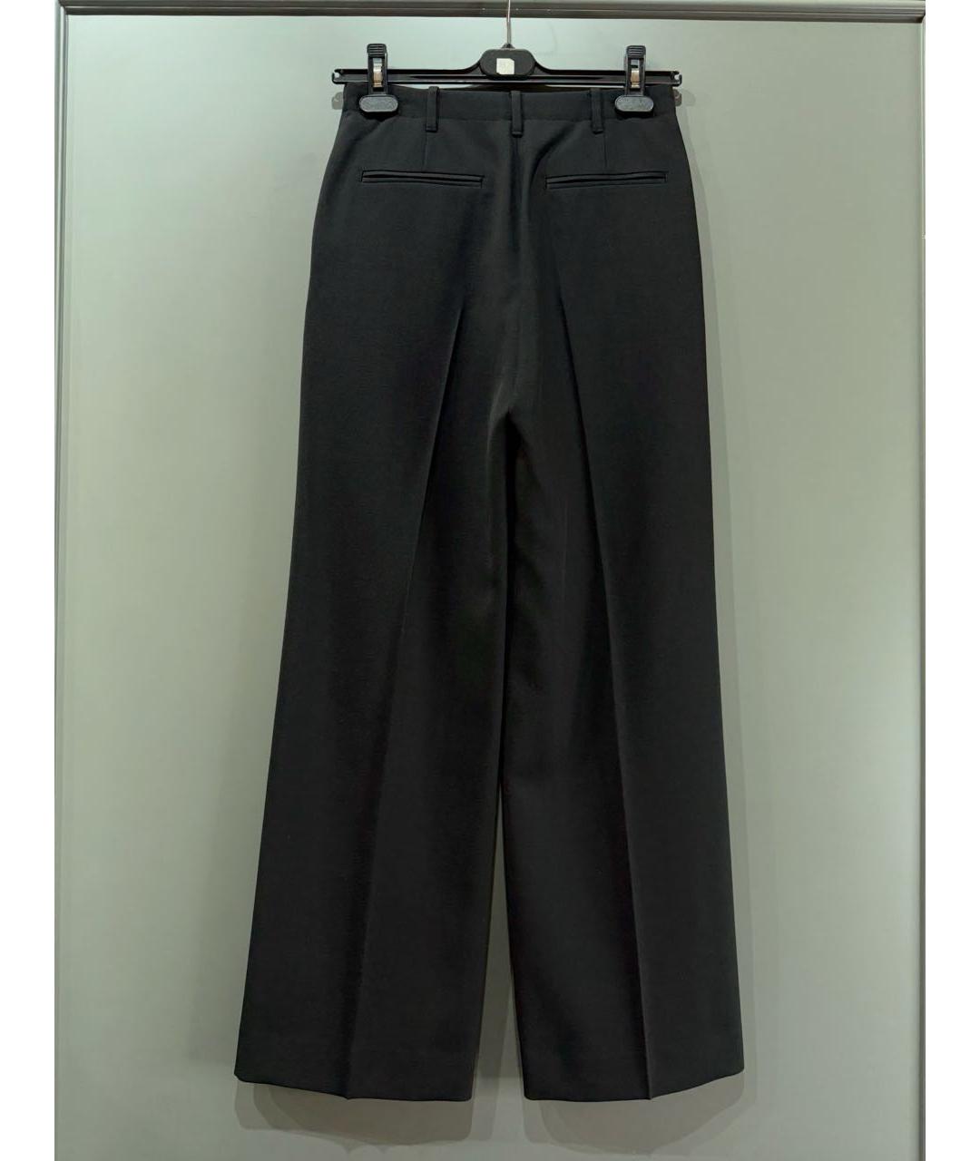 ACNE STUDIOS Черные шерстяные прямые брюки, фото 2
