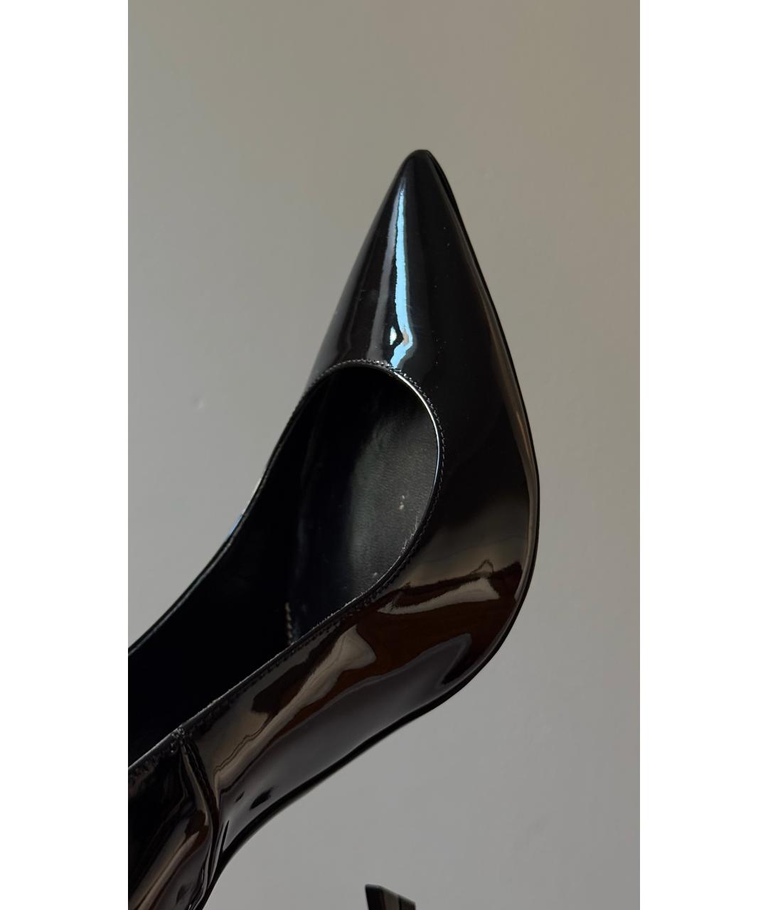 SAINT LAURENT Черные туфли из лакированной кожи, фото 5