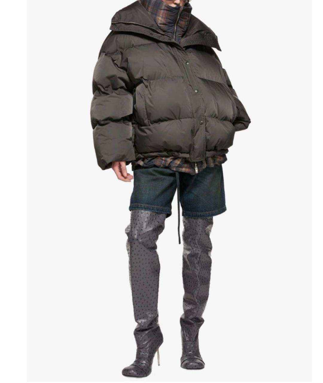 ACNE STUDIOS Антрацитовый полиэстеровый пуховик, фото 6
