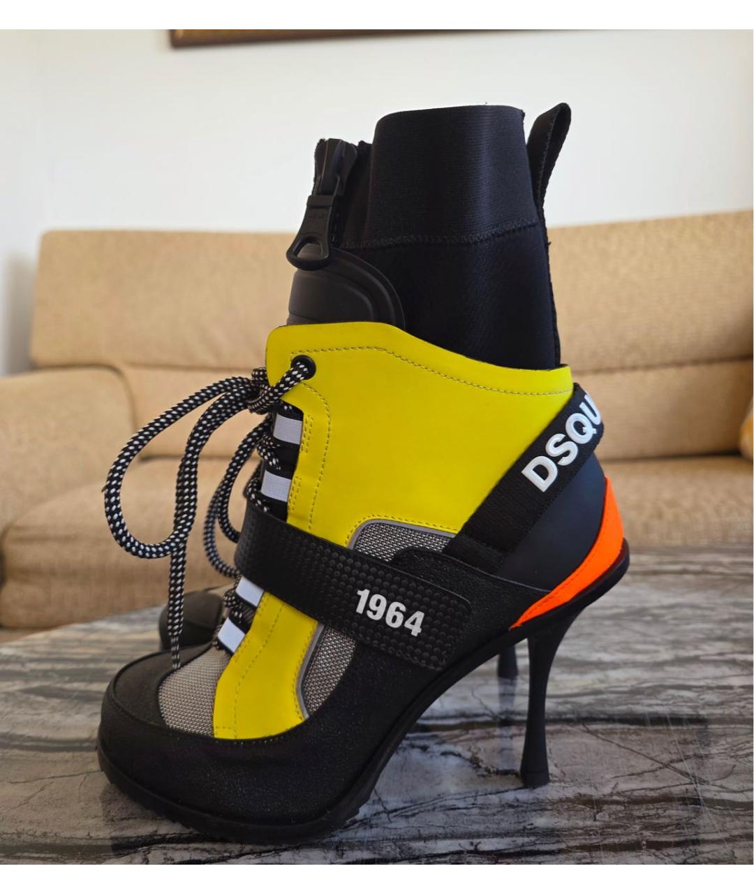 DSQUARED2 Черные кожаные ботинки, фото 6