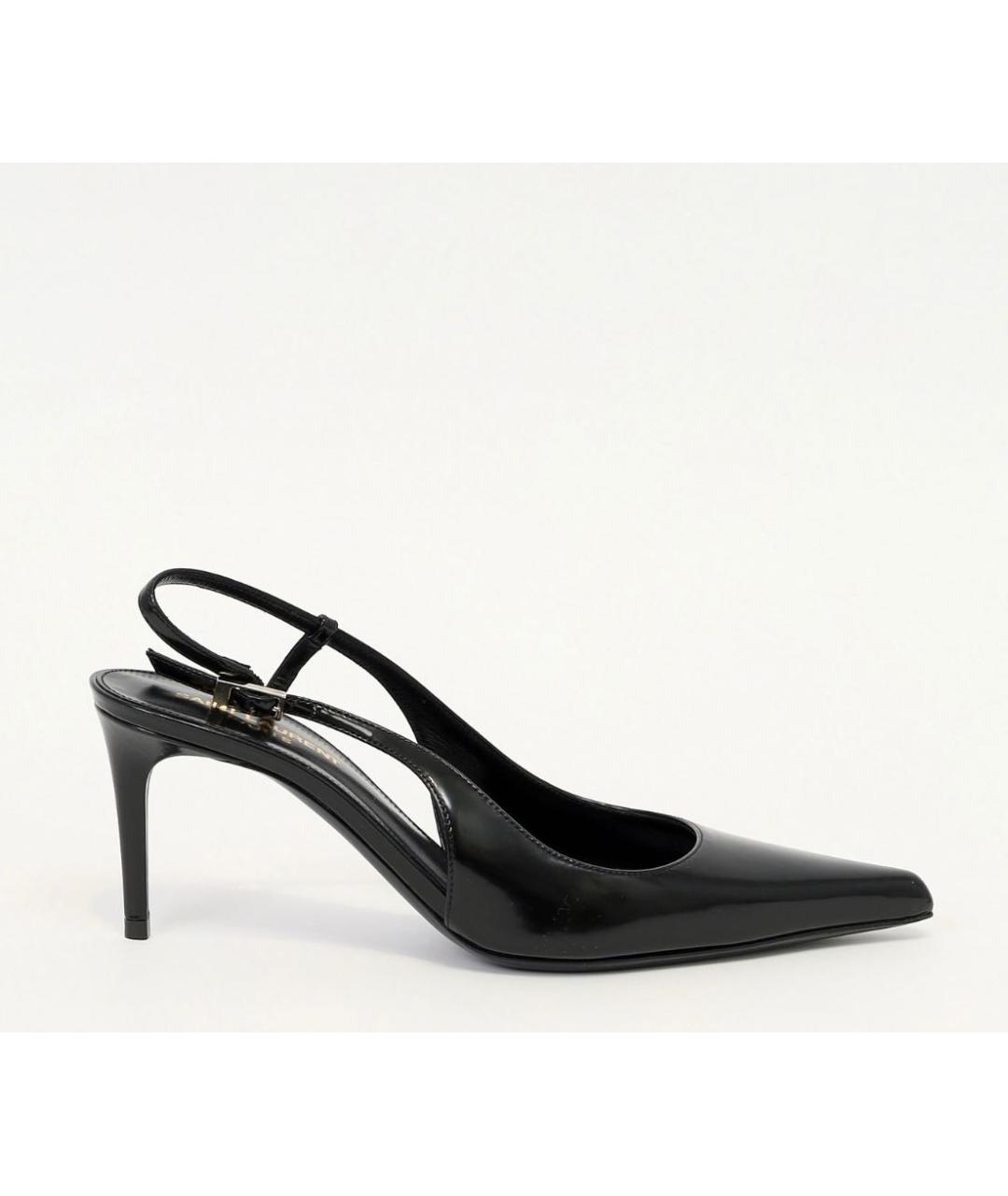 SAINT LAURENT Черные туфли из лакированной кожи, фото 8