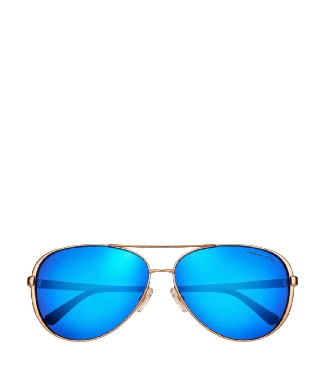 MICHAEL MICHAEL KORS Голубые металлические солнцезащитные очки, фото 1
