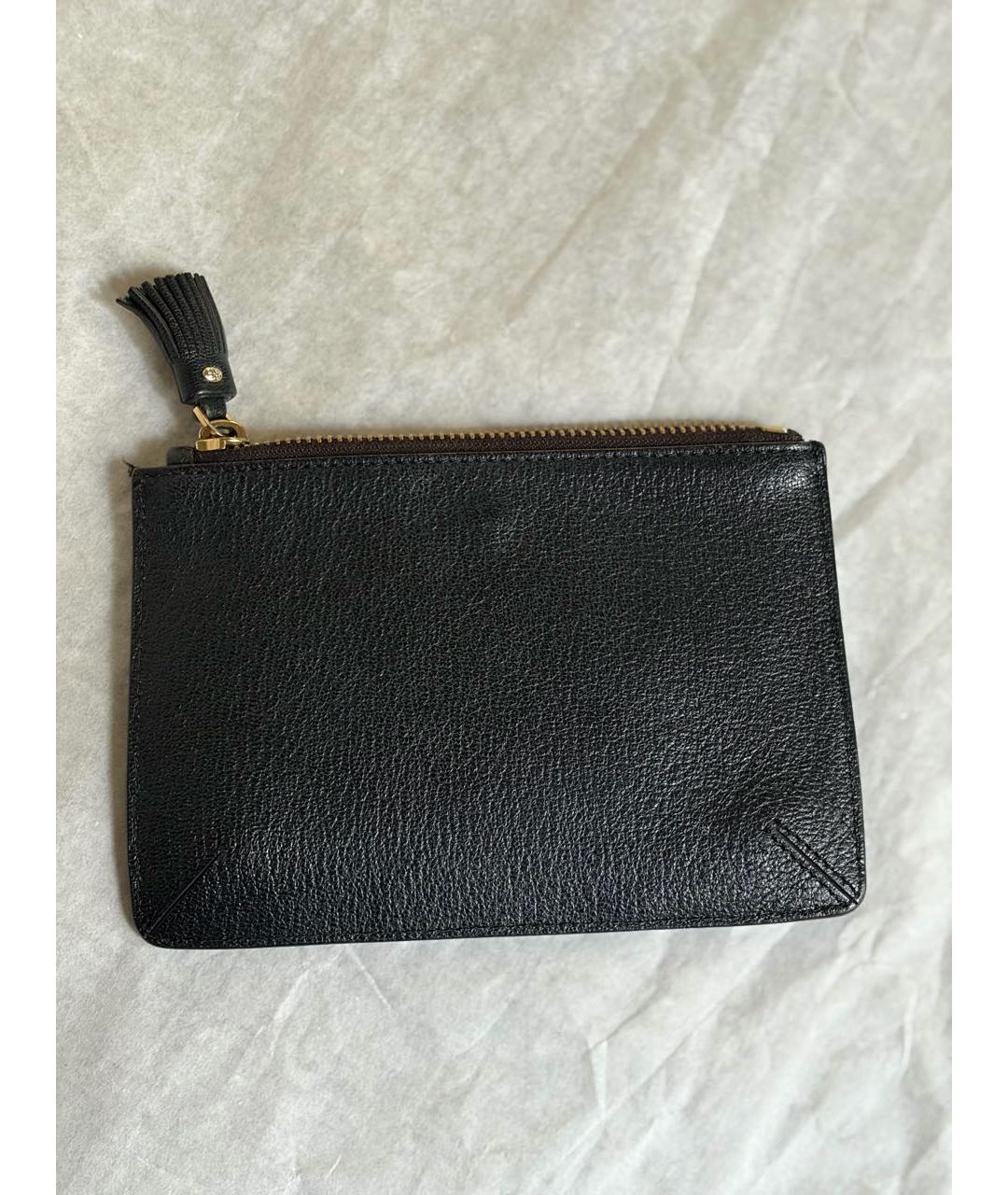 ANYA HINDMARCH Черный кожаный кошелек, фото 3