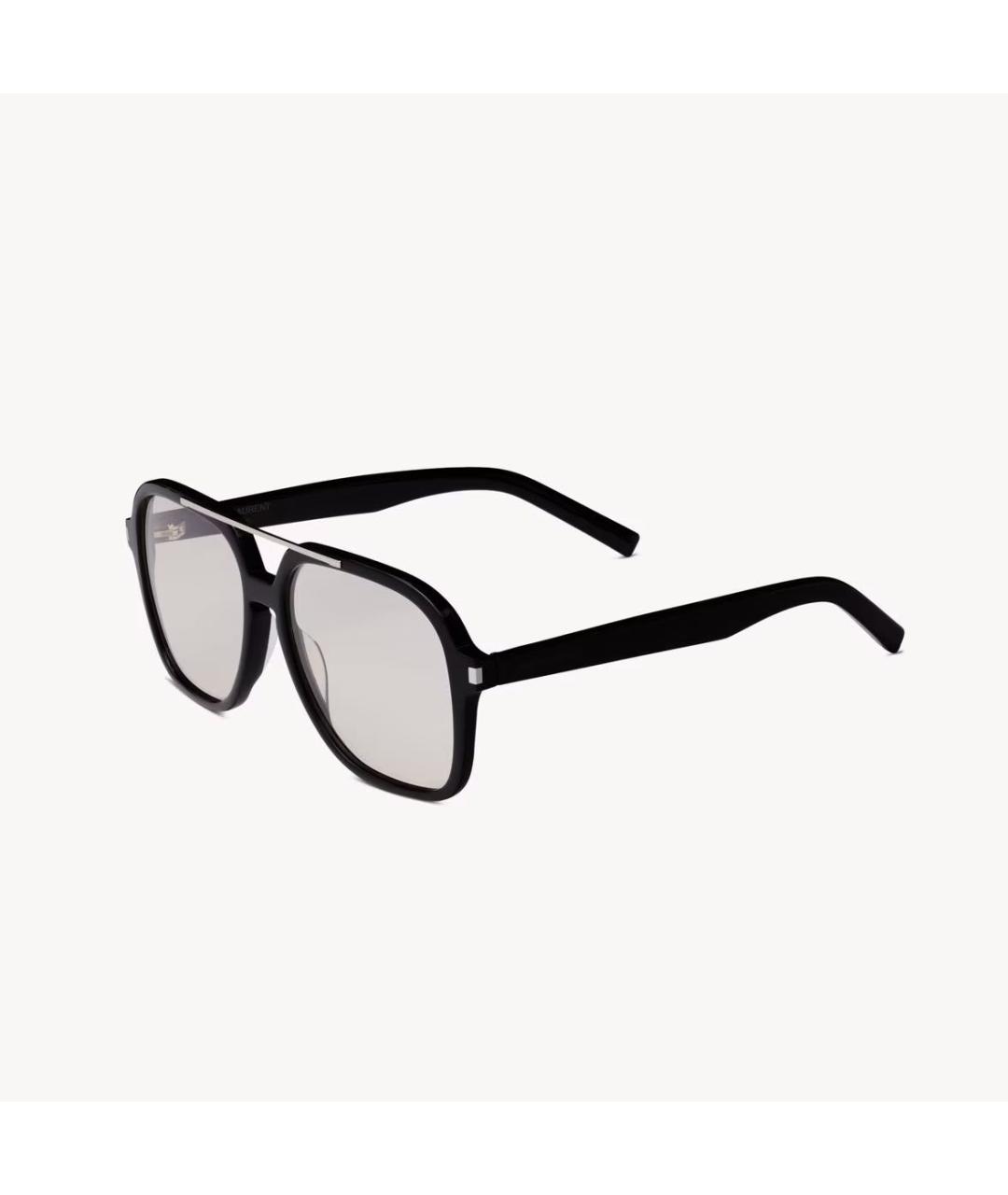 SAINT LAURENT Черные пластиковые солнцезащитные очки, фото 7