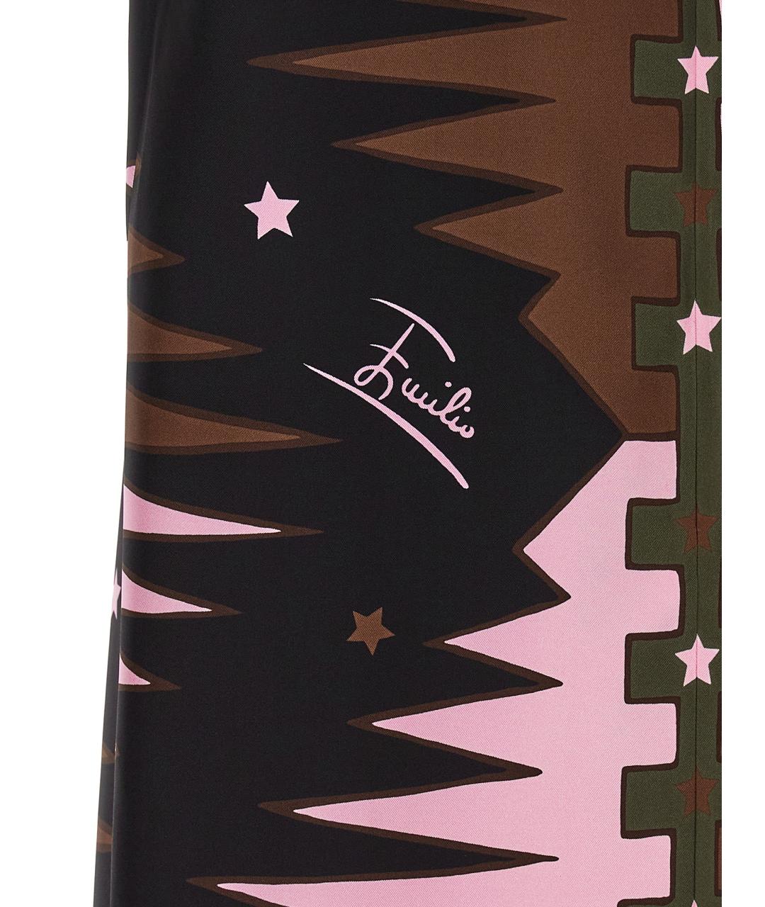 EMILIO PUCCI Мульти шелковое платье, фото 4