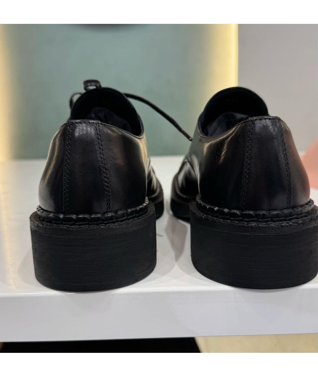 MIU MIU Черные кожаные ботинки, фото 3