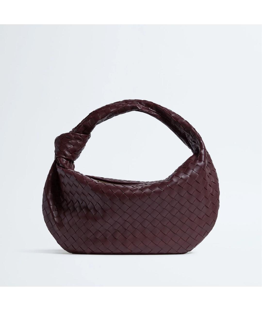 BOTTEGA VENETA Бордовая кожаная сумка тоут, фото 9