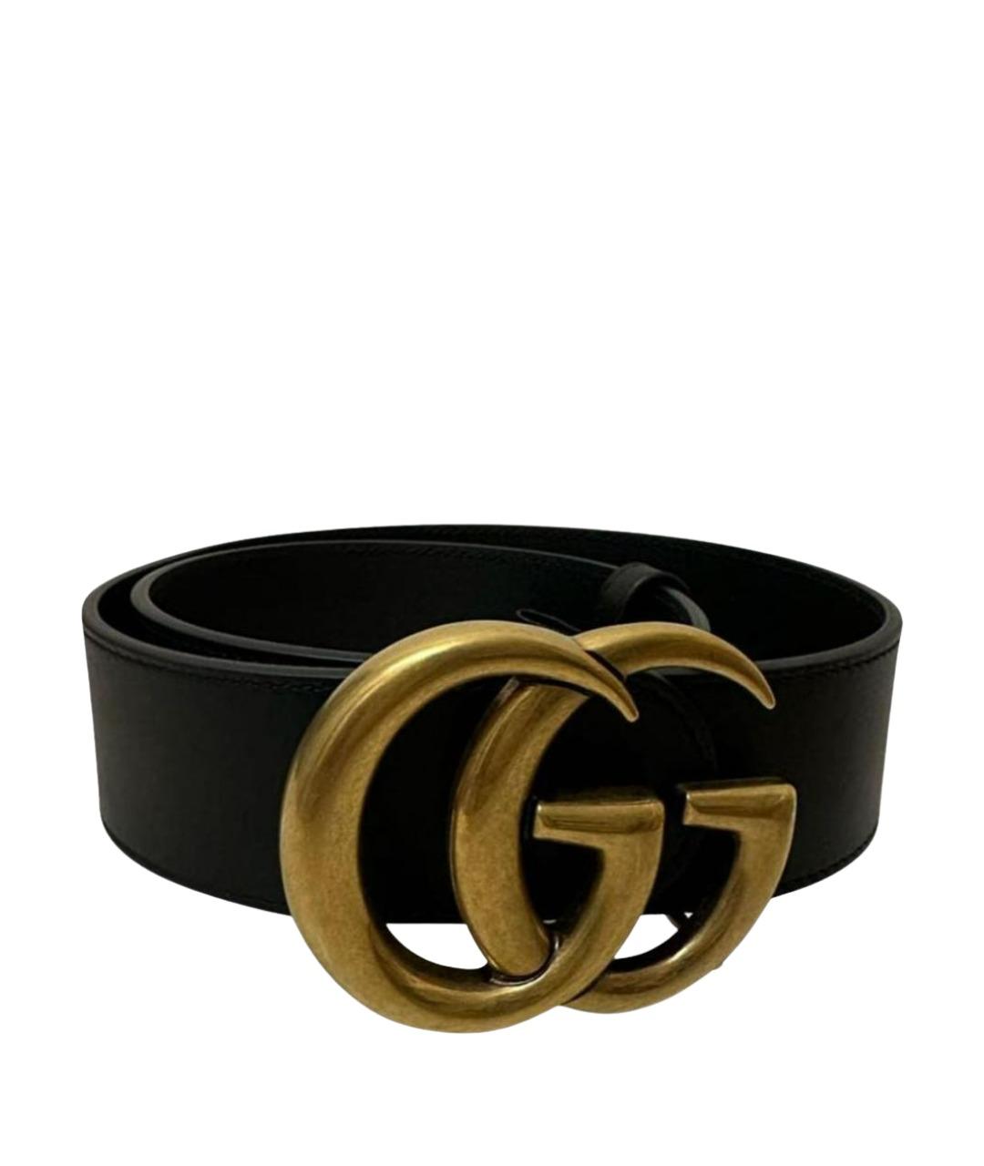 GUCCI Черный ремень, фото 1