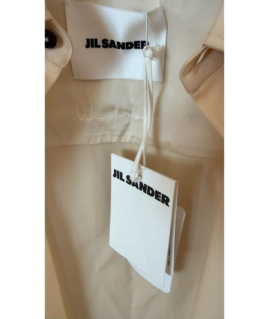JIL SANDER Бежевое шерстяное платье, фото 3