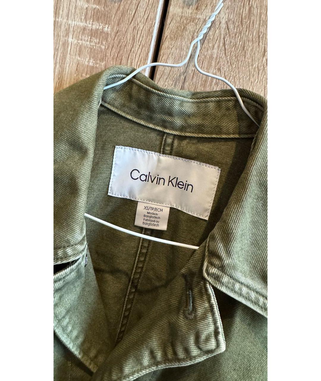 CALVIN KLEIN Зеленая деним куртка, фото 3