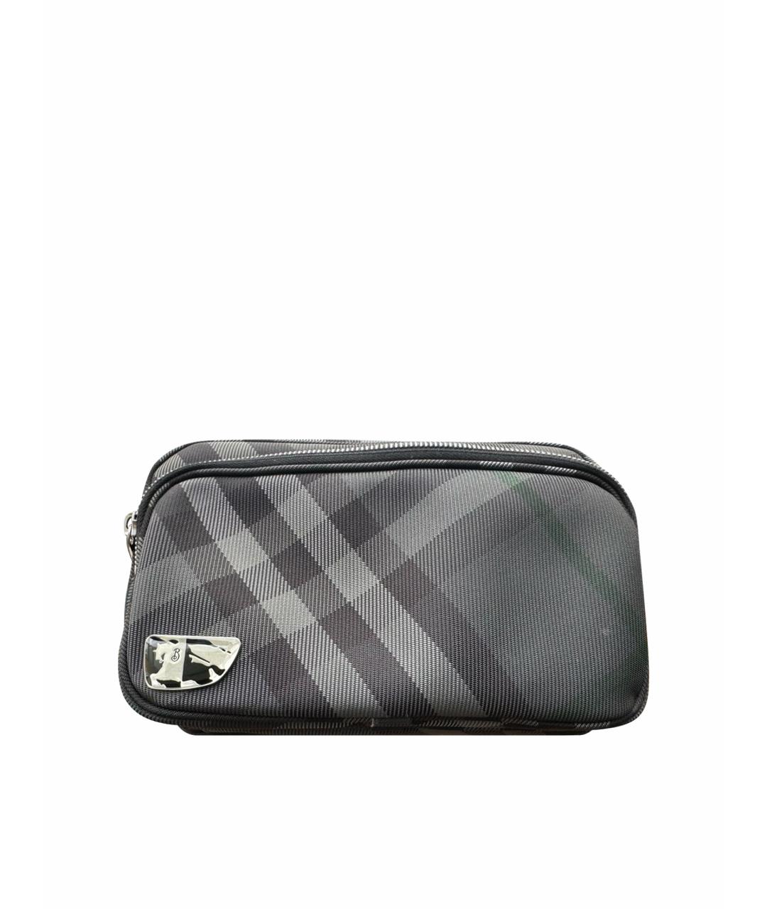 BURBERRY Черная тканевая сумка на плечо, фото 1