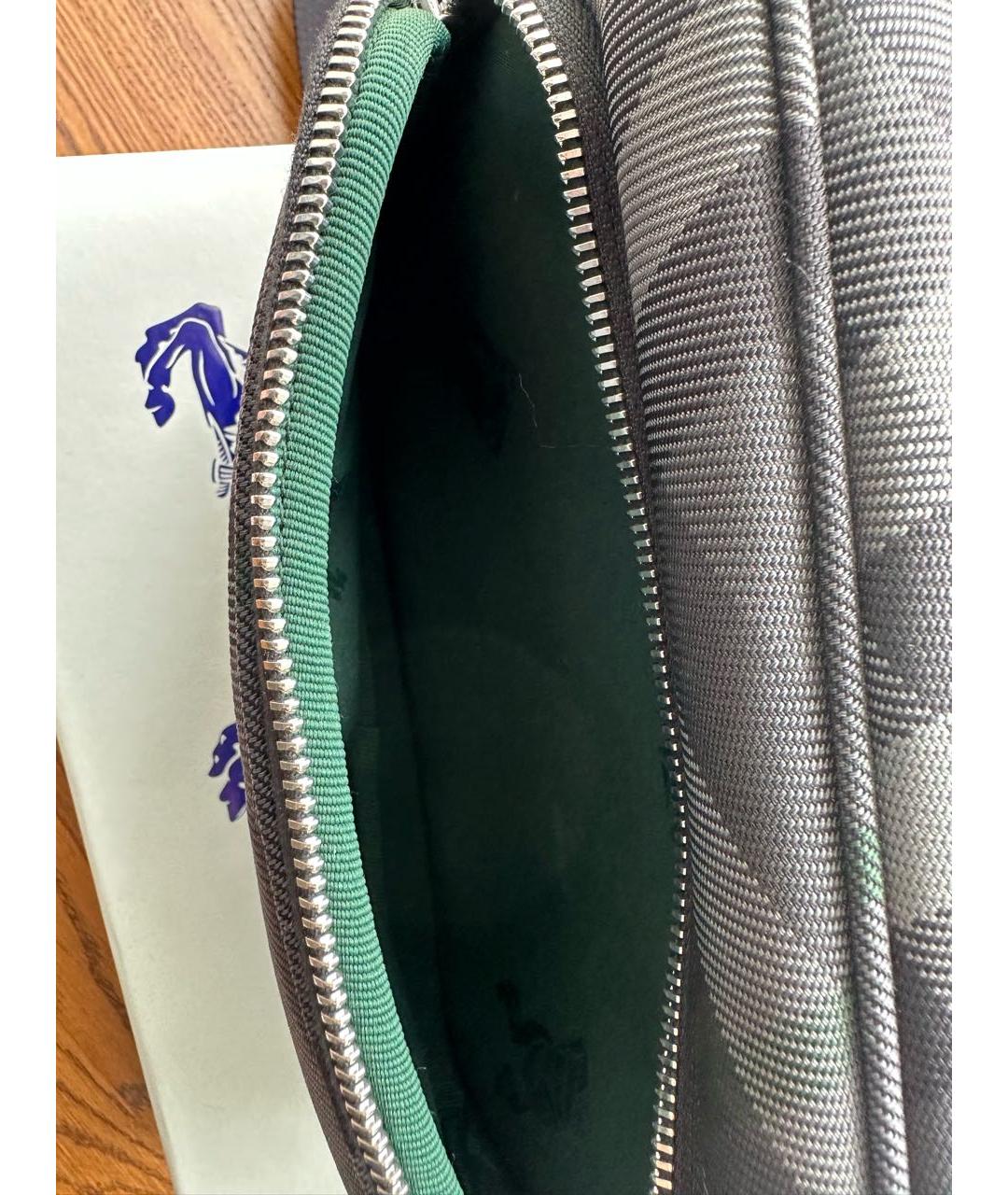 BURBERRY Черная тканевая сумка на плечо, фото 5