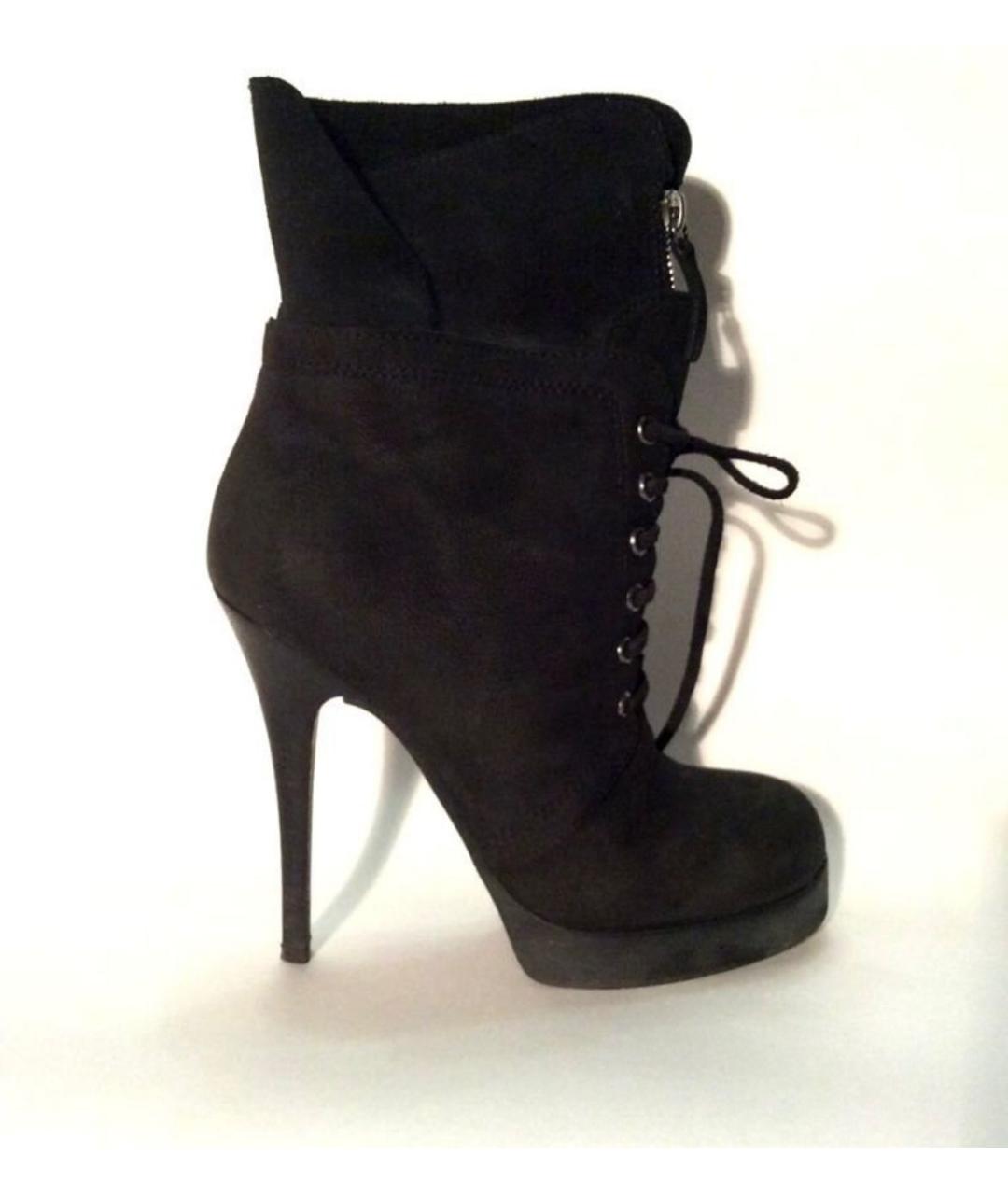 GIUSEPPE ZANOTTI DESIGN Черные замшевые ботильоны, фото 5