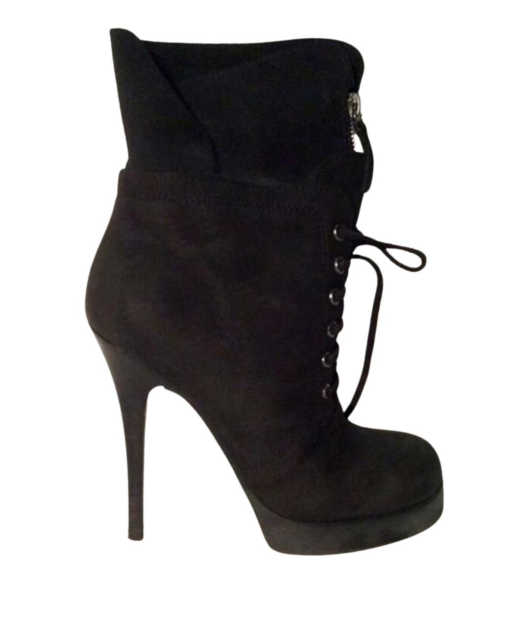 GIUSEPPE ZANOTTI DESIGN Черные замшевые ботильоны, фото 1