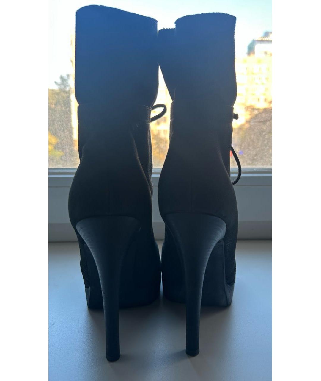 GIUSEPPE ZANOTTI DESIGN Черные замшевые ботильоны, фото 4